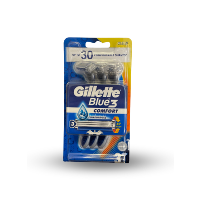 Gillette žiletky - Blue 3 Comfort - 3britvové 3ks