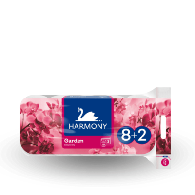 Harmony - toaletný papier - Garden 3-vrstvový 8+2ks