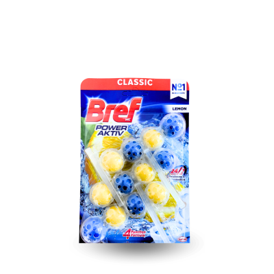 Bref WC blok – Power Aktiv Lemon 3x50g
