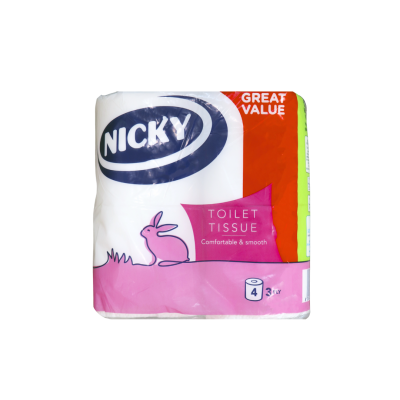 Toaletný papier Nicky 3 vrstvový 4ks