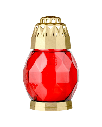 Bolsius Sklenený kahanec Diamant červený (Doba horenie 24h)