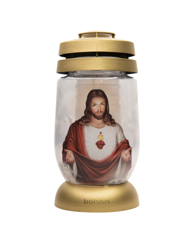 Bolsius Sklenený kahanec Ježiš Kristus (Doba horenia 36h)