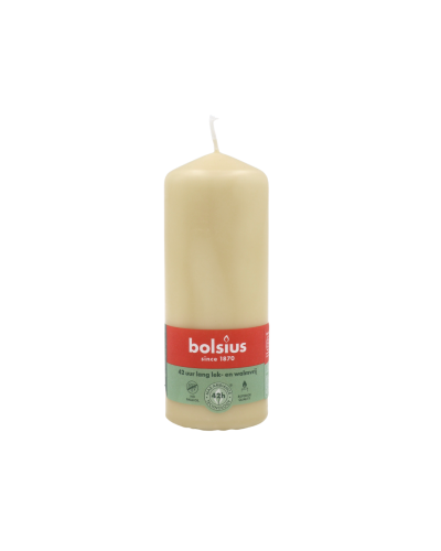 Bolsius valcová sviečka Pillar Beige 45h