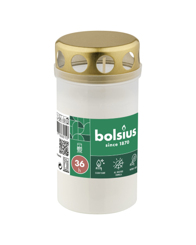 Bolsius Parafínová náhrobná sviečka 100g (Doba horenia 36h)