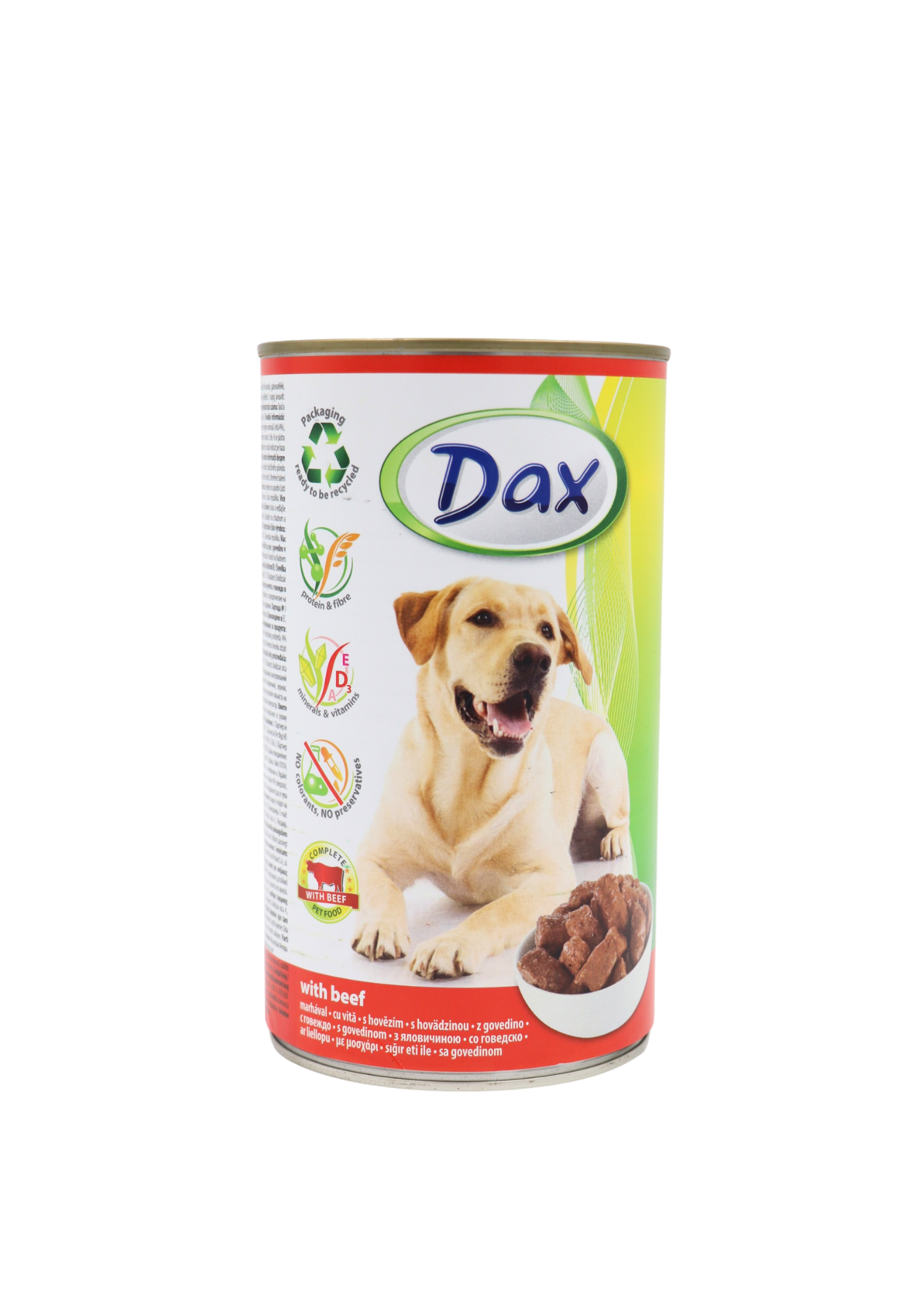 Dax konzerva pre psov hovädzia 1240g
