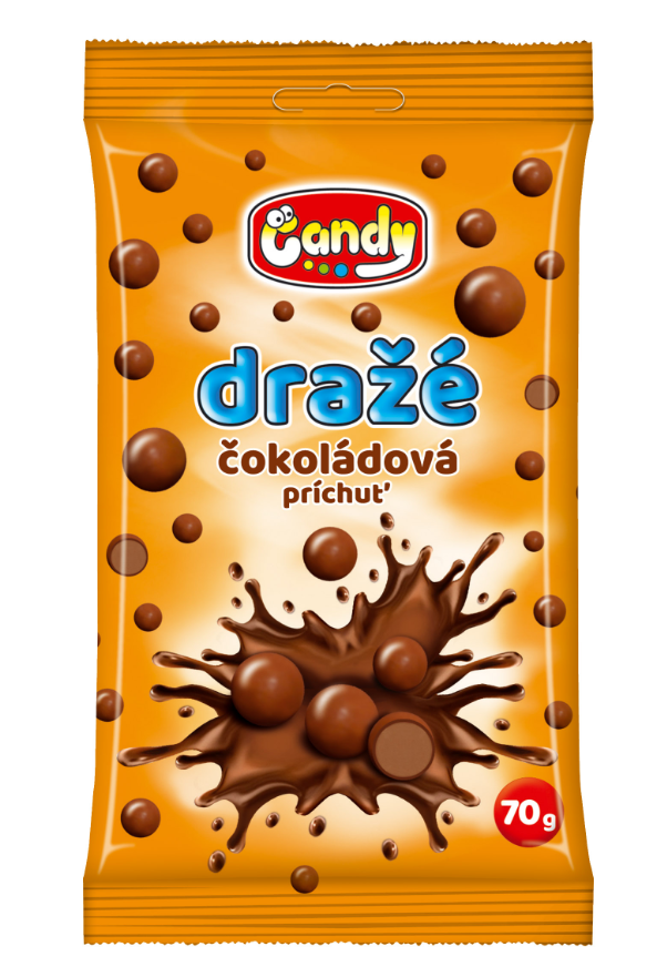 Candy DRAŽÉ ČOKOLÁDOVÉ 70g 40ks/kartón