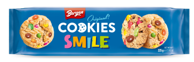COOKIES SMILE 225g sušienky s čokoládou a dražé  24ks/kartón