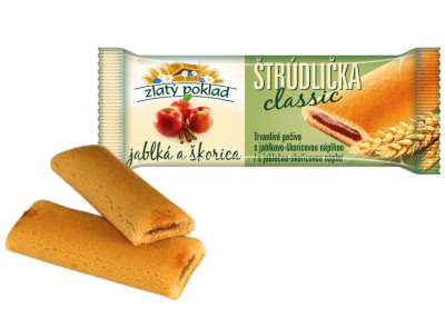 ŠTRÚDLIČKA JABLKOVÁ 21g (trvanlivé pečivo) 36x5=180ks/kartón