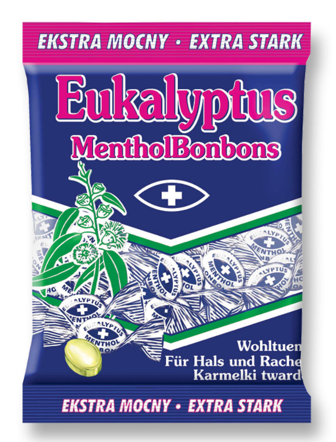 EUCALYPTUS STRONG dropsy s mätovým olejom 150g