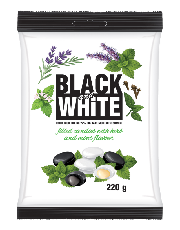CANDY - BLACK&WHITE FURÉ bylynky a mäta 220g