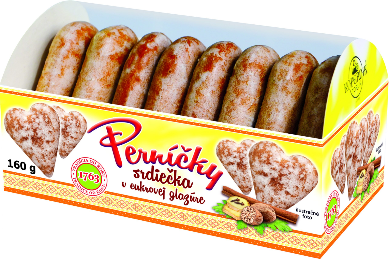 PERNÍČKY SRDIEČKA 8 v cukrovej glazúre 160g